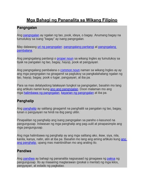 fraps in tagalog|Mga Bahagi ng Pananalita sa Wikang Filipino .